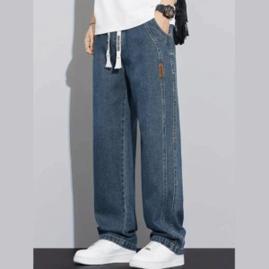 Men's Loose Fit Straight Leg Vintage Denim Jeans