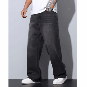 Men's Street Style Loose Fit Wide Leg Denim Jeans