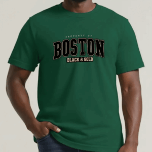 Men's Boston Black & Golden T-Shirt